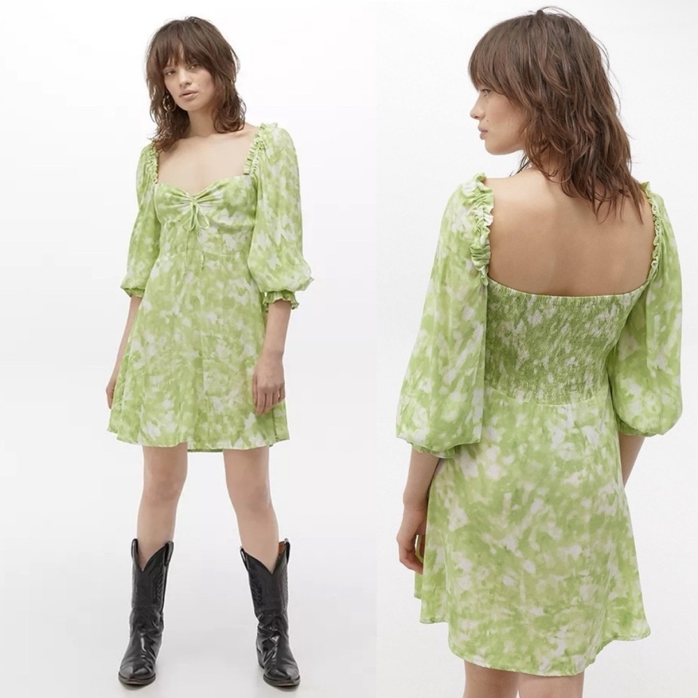 NWT Faithfull the Brand Arianne Mini Dress Lime
